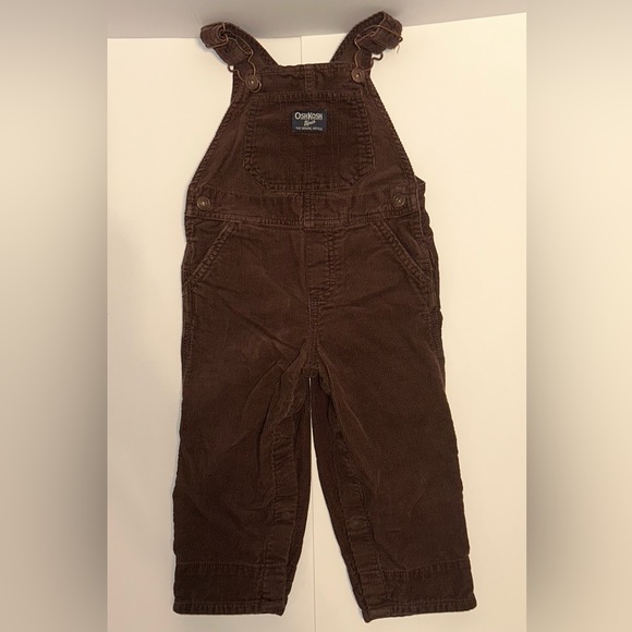 OshKosh B'gosh Other - OshKosh B’Gosh Brown Youth Corduroy Vintage Vestbak Overalls. Size 18M. EUC.